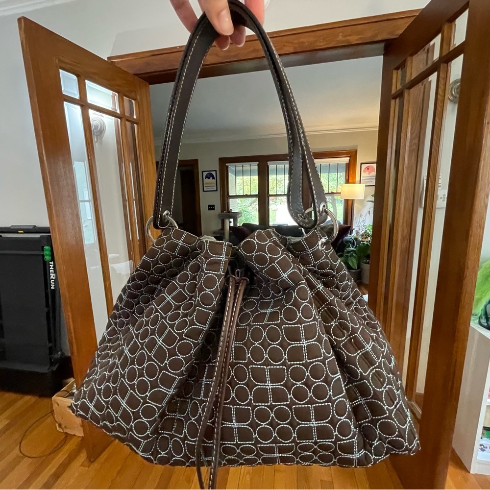 Y2K Vintage Kate Spade Brown with Teal Stitching